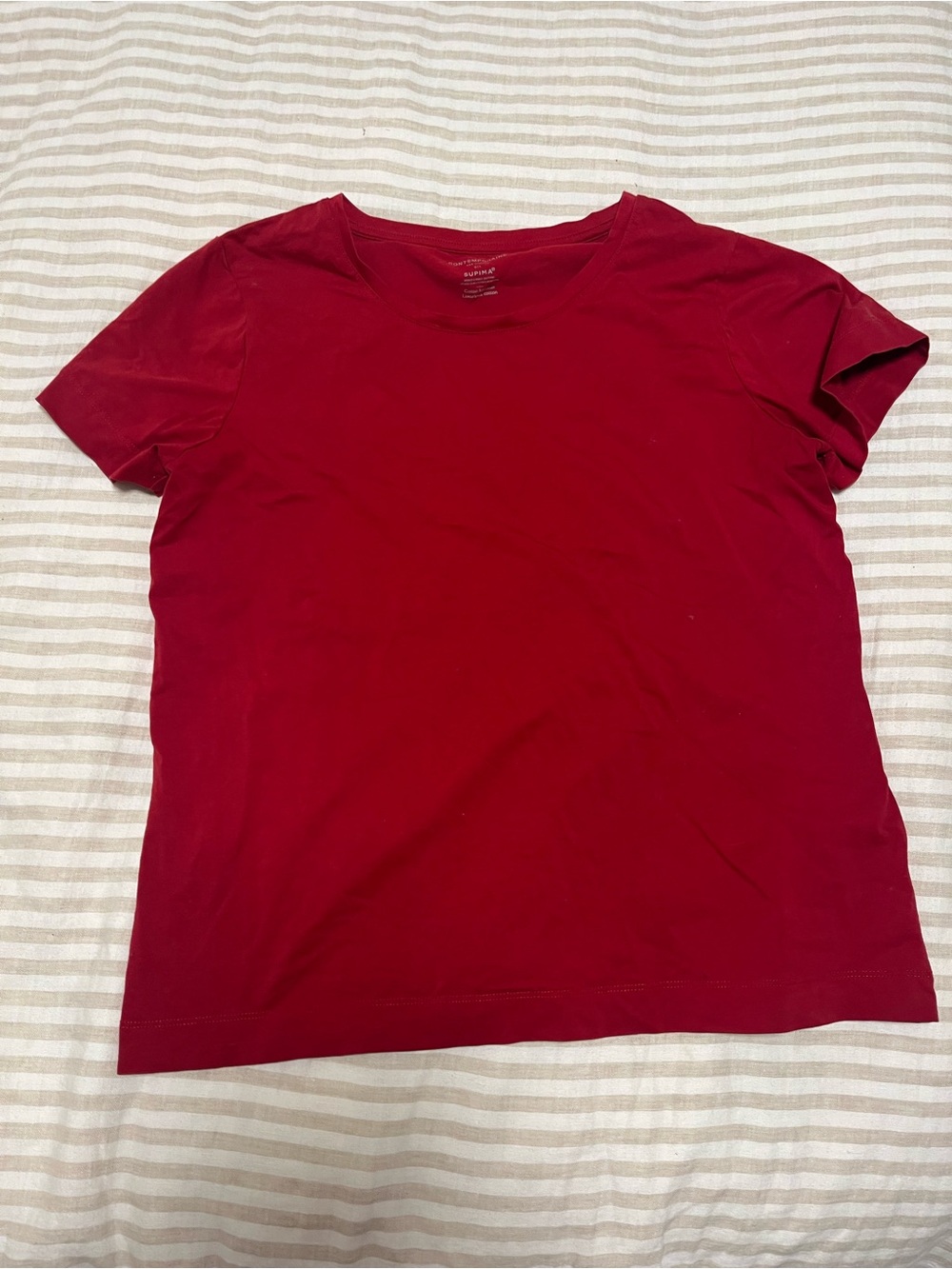 RED Supima Cotton Jersey Crewneck T-shirt